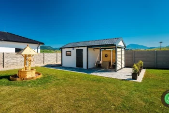 GARDEON Gartenhaus mit Überdachung an der Seite