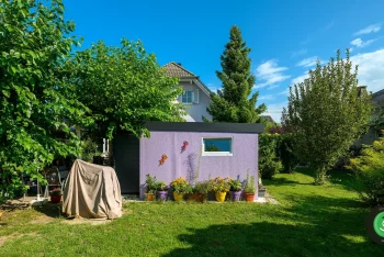 Montierte Gartenhütte GARDEON mit Zubehör