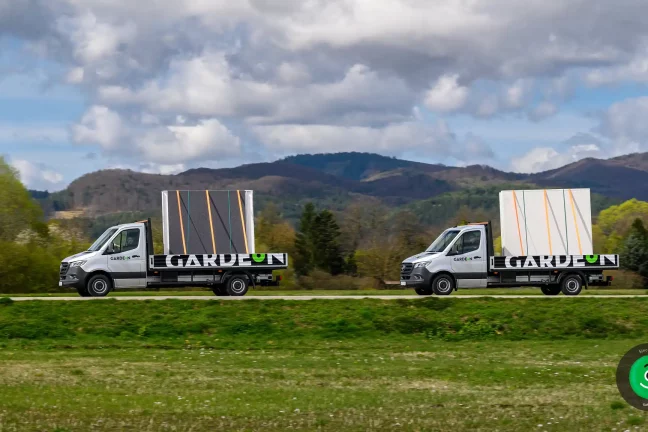 GARDEON Pritschenwagen auf dem Weg zur Kundschaft