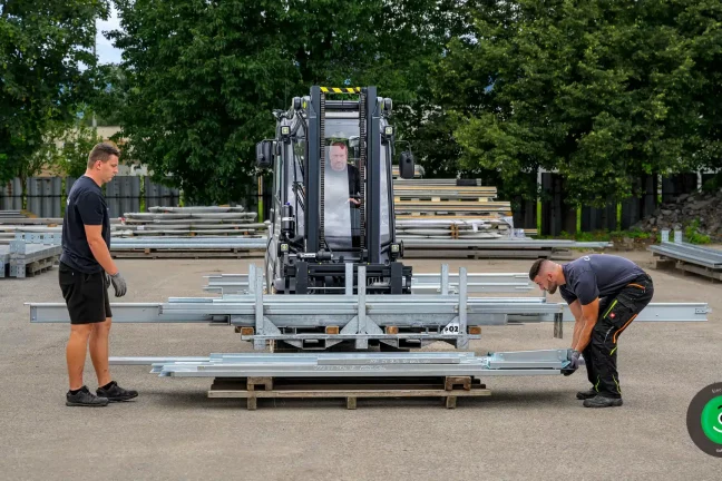 Materialverladung mit einem Gabelstapler