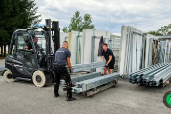 Materialverladung mit einem Gabelstapler