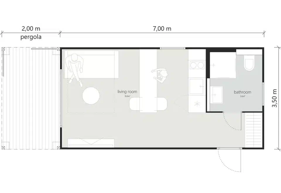 Grundriss Tiny House - XS