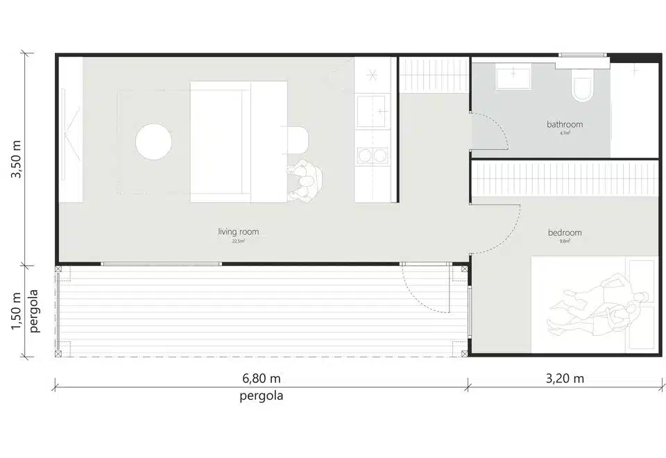 Grundriss Tiny House - L