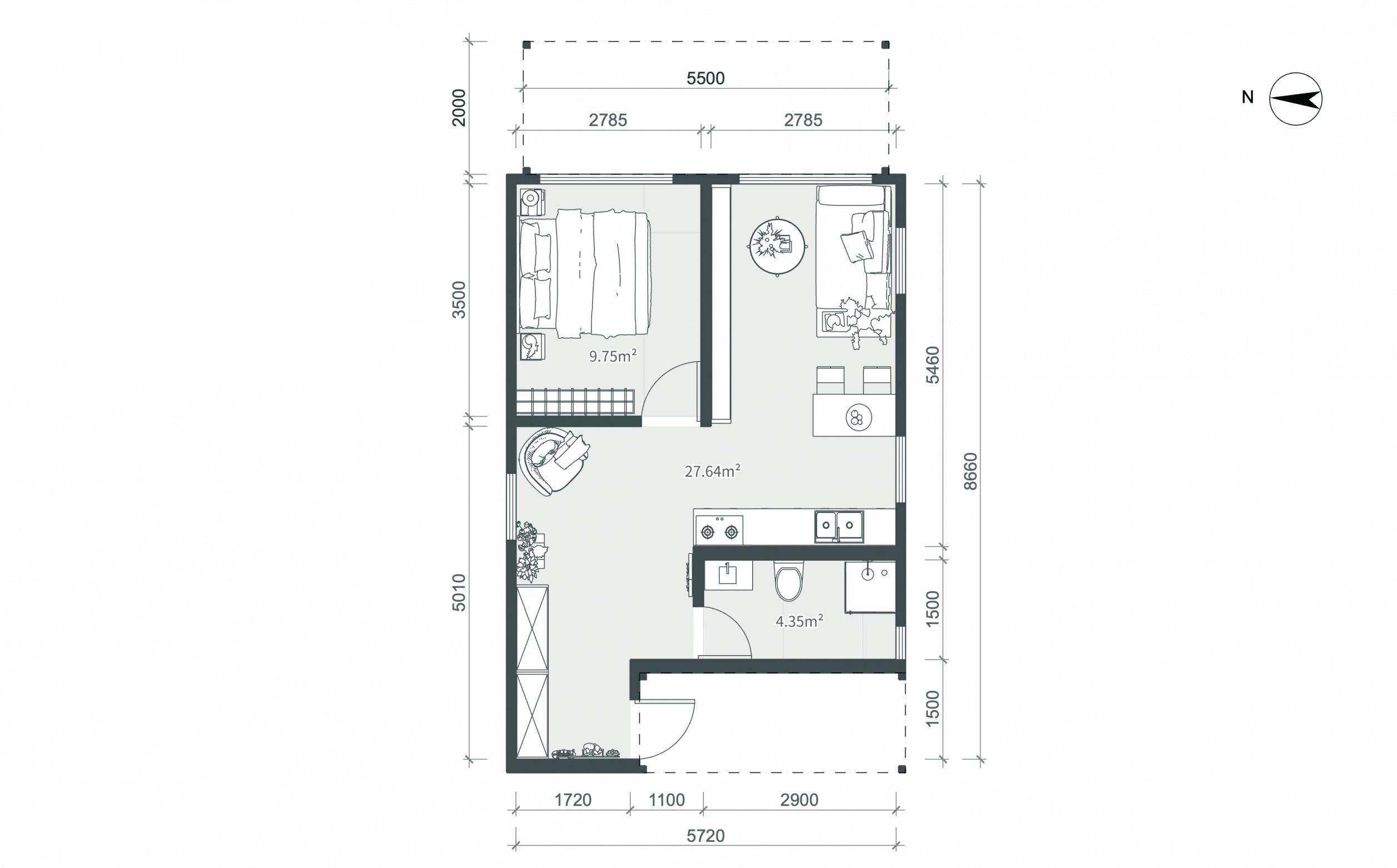 Grundriss Tiny House - Maxi