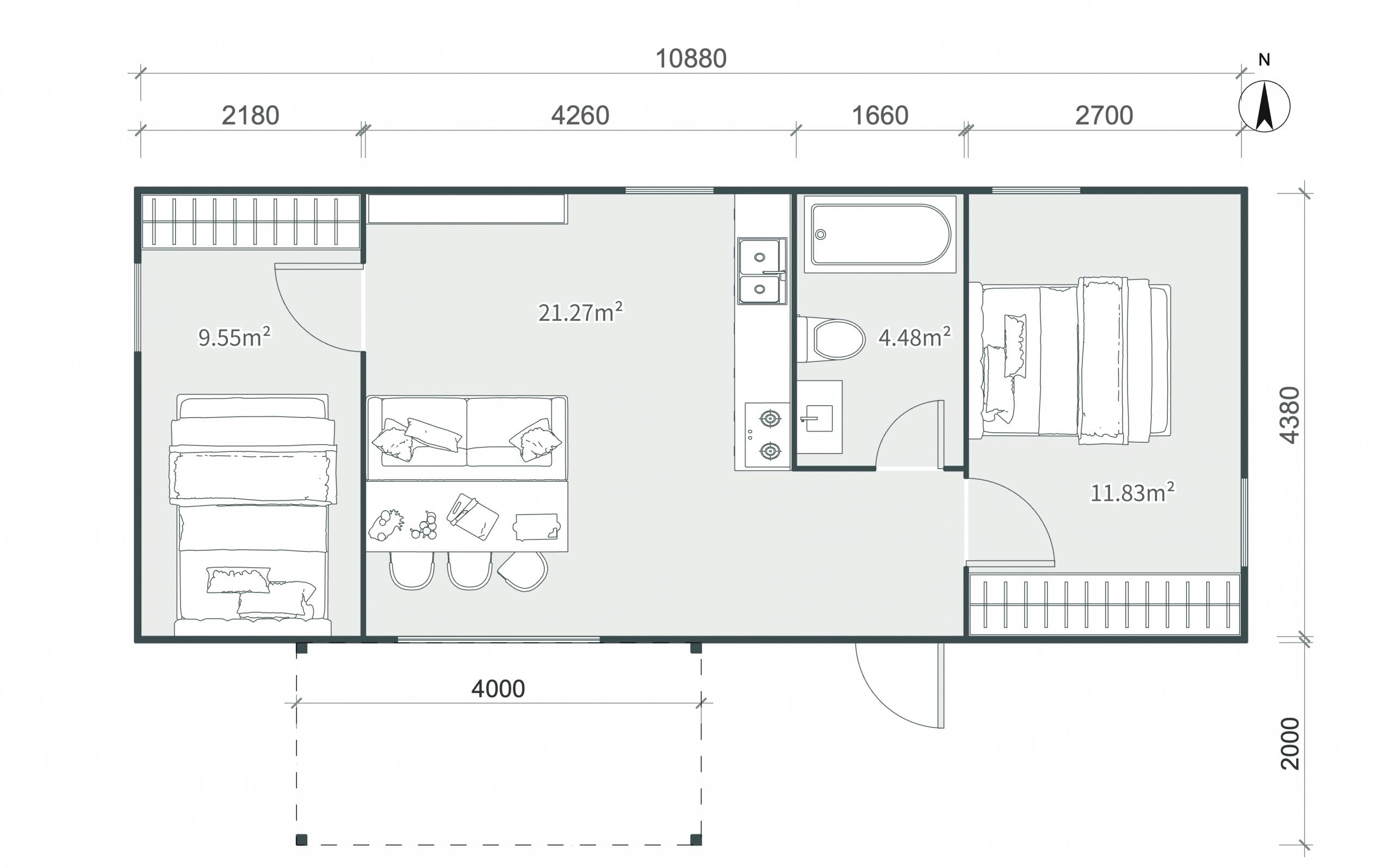 Grundriss Tiny House - XL-A