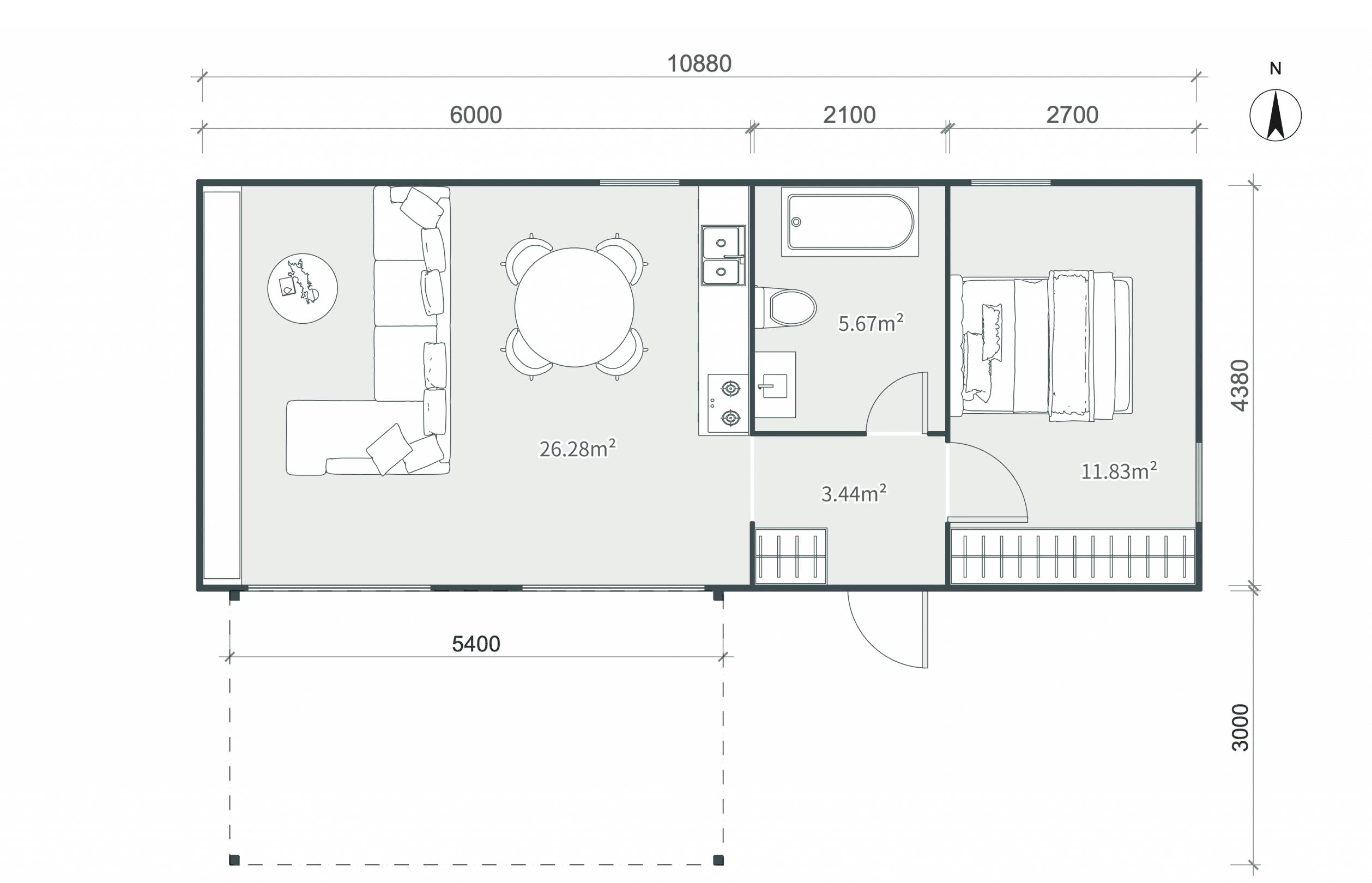 Grundriss Tiny House - XL-B