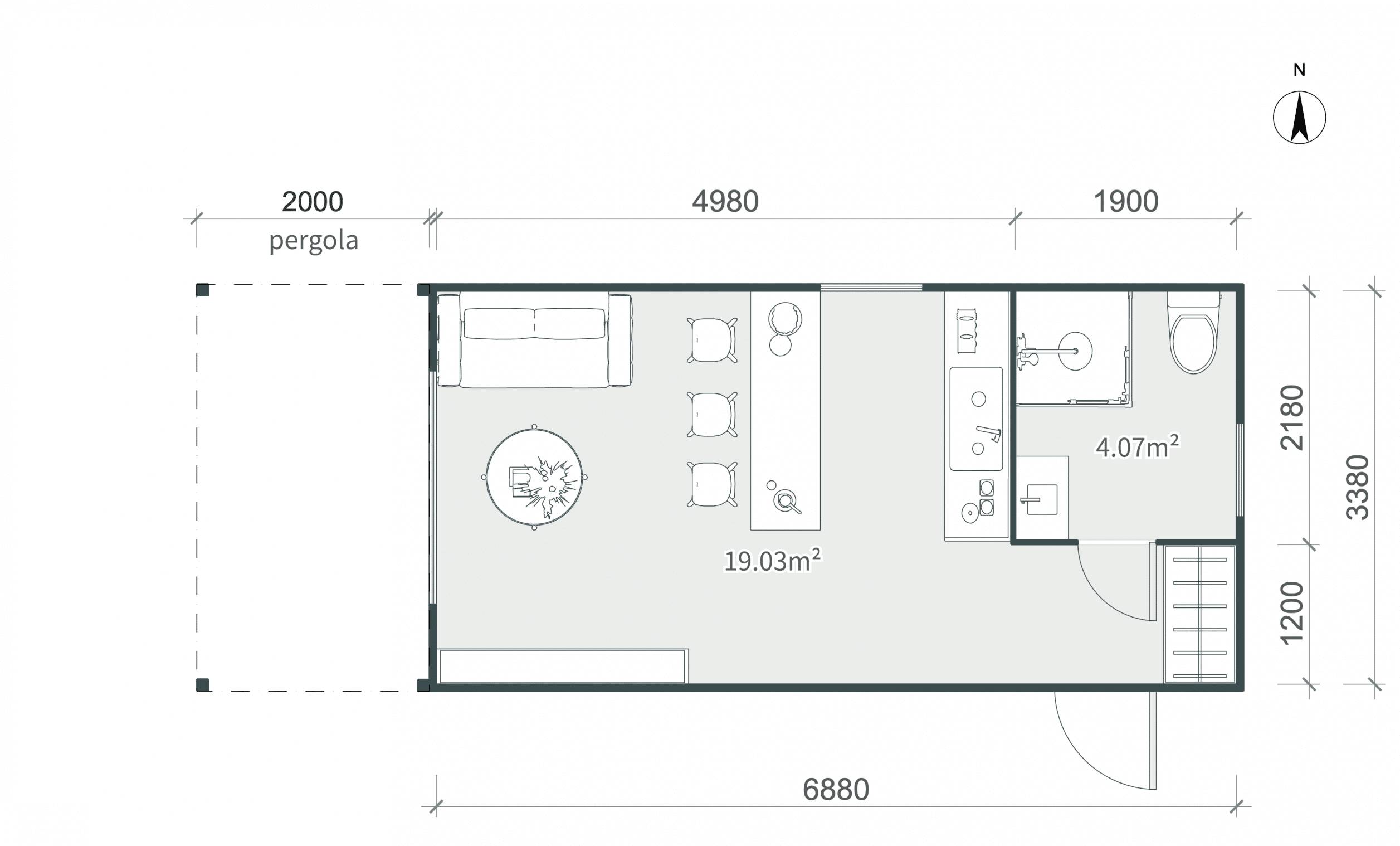 Grundriss Tiny House - XS