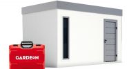 Ein Gartenhäuschen von GARDEON ohne Montage