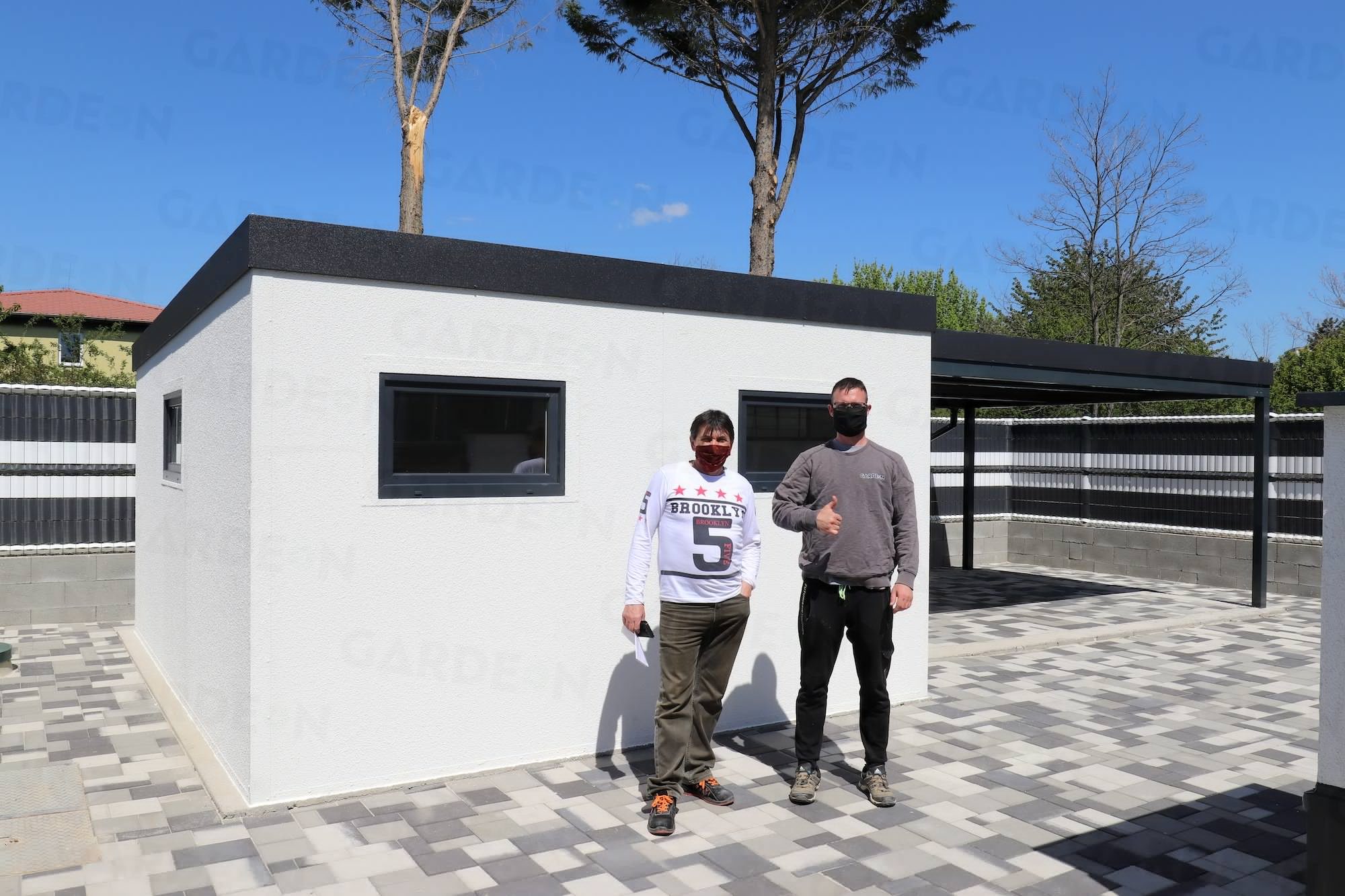 Gartenhaus Mit Vordach Oder Carport Anbau Gardeon